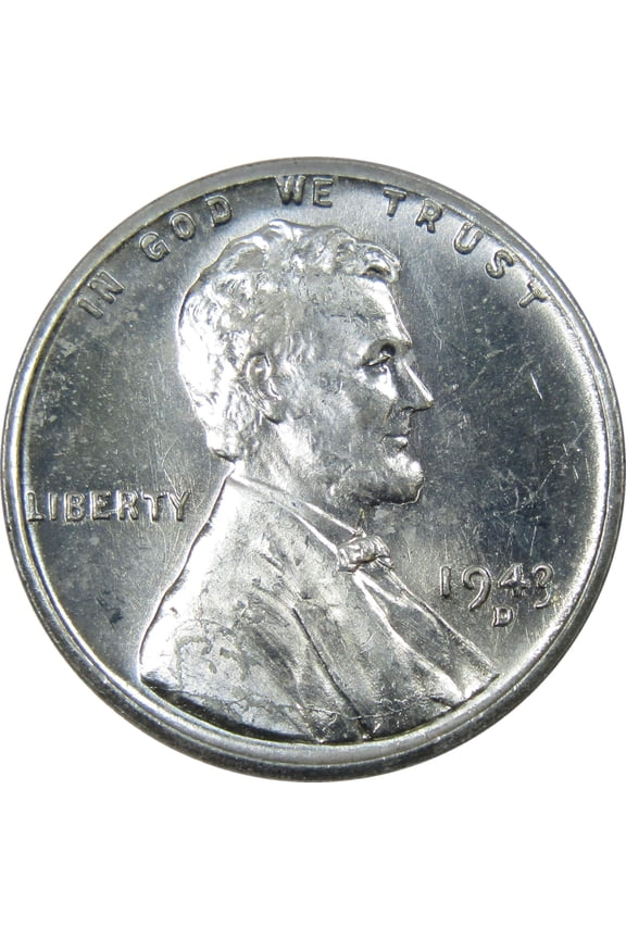 1943 D Lincoln Wheat Cent BU Uncirculated Mint State Steel Penny 1c Coin