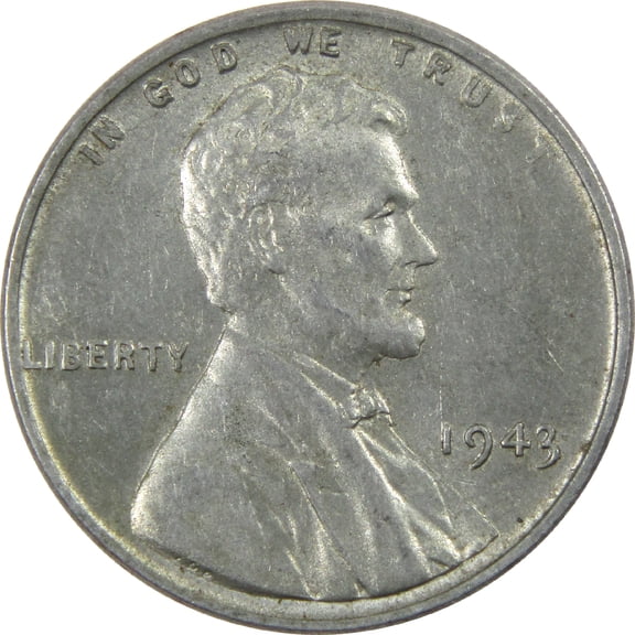 1943 Lincoln Wheat Cent AU About Uncirculated Steel Penny 1c Coin