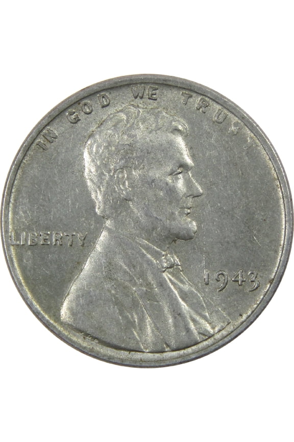 1943 Lincoln Wheat Cent AU About Uncirculated Steel Penny 1c Coin