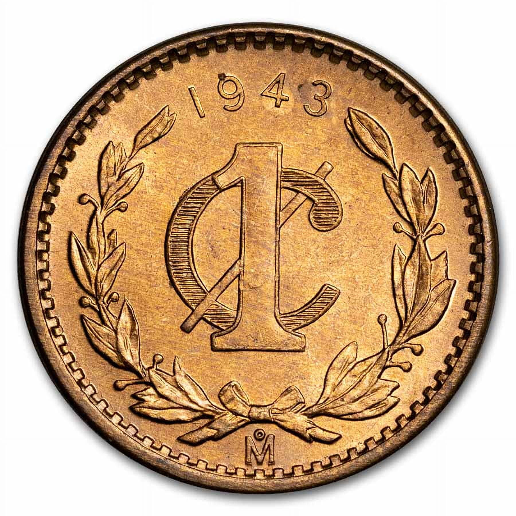 1943 Mexico Bronze 1 Centavo BU