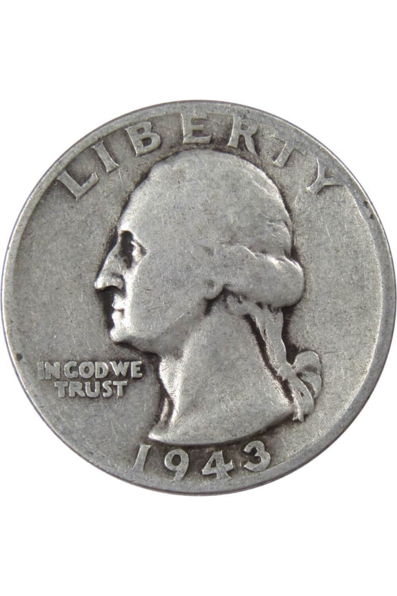 1943 S Washington Quarter VG Very Good 90% Silver 25c US Coin Collectible