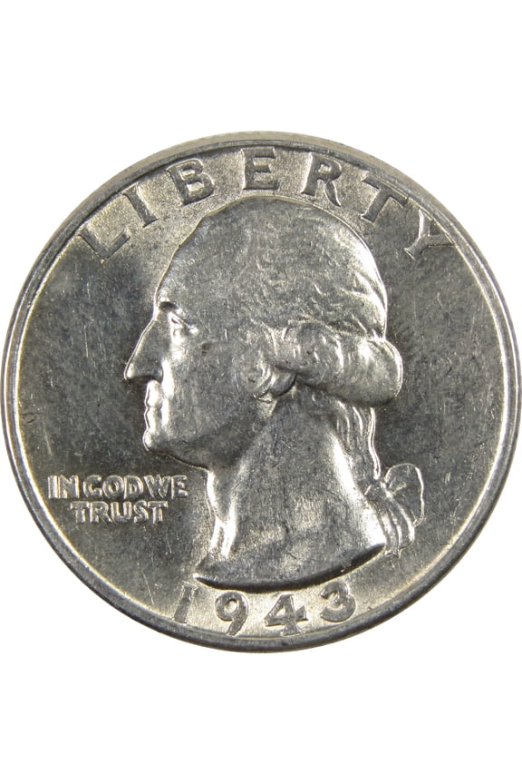 1943 Washington Quarter AU About Uncirculated Silver 25c Coin