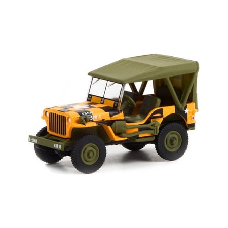 1943 Willys MB Jeep, Yellow - Greenlight 61010D/48 - 1/64 scale Diecast Model Toy Car