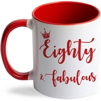 1944 Birthday Gifts Ideas, 80th Birthday Mugs Funny, 80 Year Old Birthday Gifts For Mom, Grandma, Friend, Coworker, Family, 80th Ceramic Mug 11oz，Red