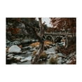 thumbnail image 1 of 1944 Bridge - Three Rivers California Photography Bridge Autumn Landscape Nature Scenic Rustic Unframed Wall Art Print 8 x 12 inches, 1 of 6