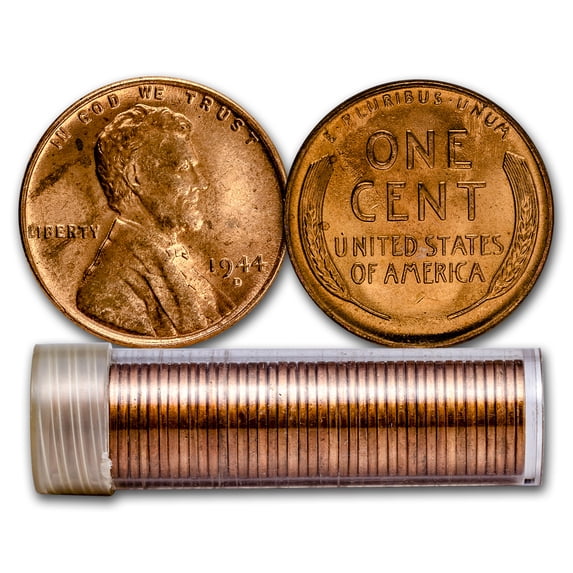 1944-D Lincoln Cent 50-Coin Roll BU