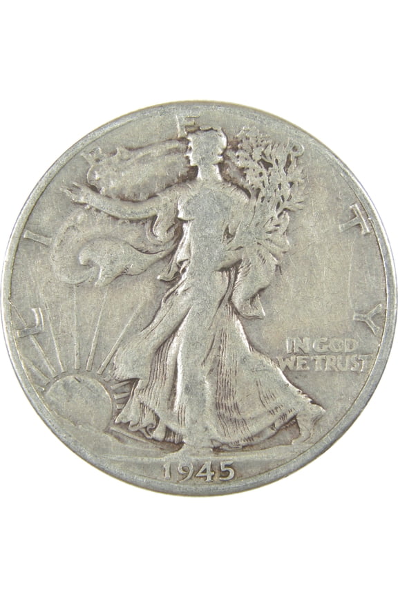 1945 D Liberty Walking Half Dollar G Good Silver 50c Coin