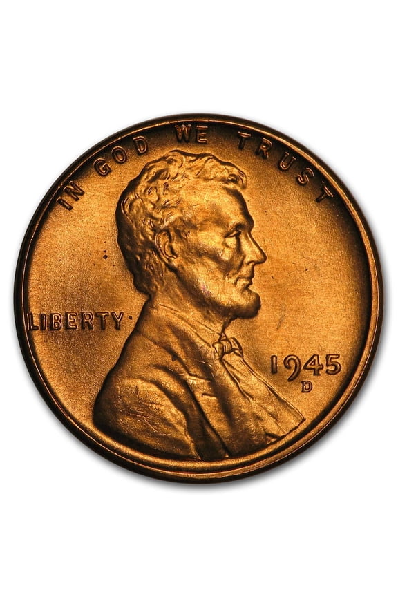 1945-D Lincoln Cent BU (Red)