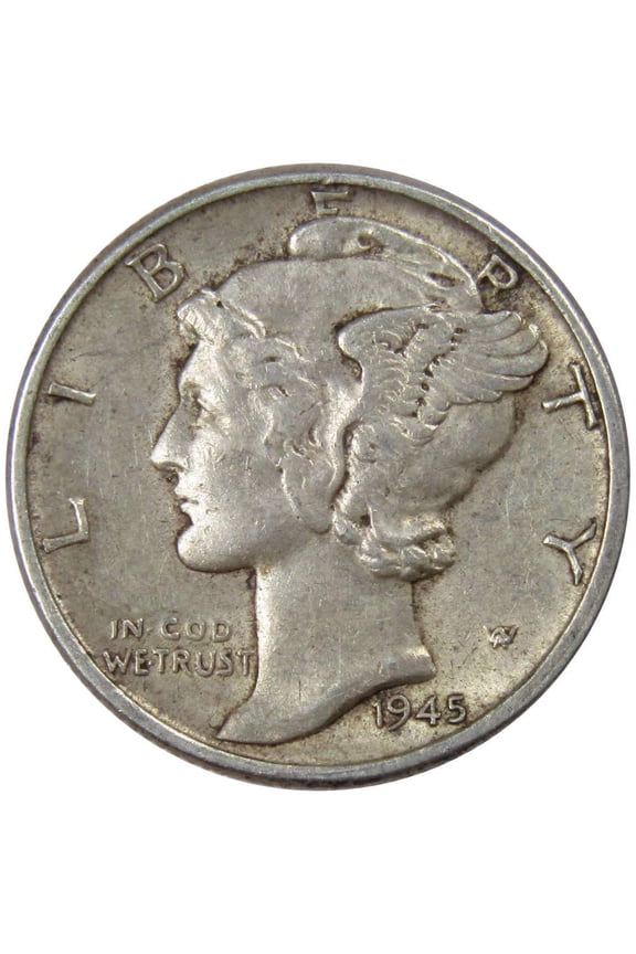 1945 D Mercury Dime XF EF Extremely Fine 90% Silver 10c US Coin Collectible