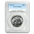 thumbnail image 1 of 1945-D Walking Liberty Half Dollar MS-64 PCGS, 1 of 3