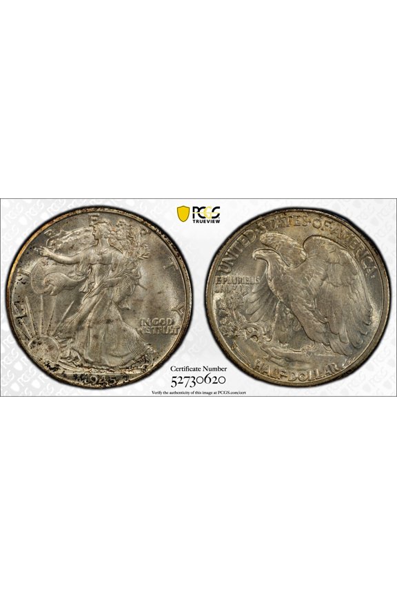 1945 D Walking Liberty Half Dollar PCGS MS-65