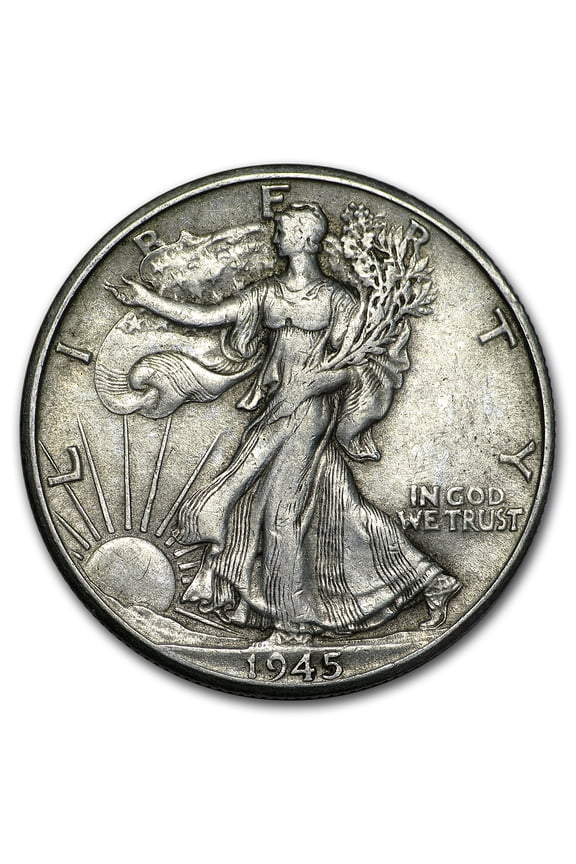 1945-D Walking Liberty Half Dollar XF