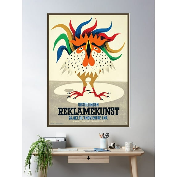 1945 Denmark Reklamekunst Advertising Poster Poster Wall Art, Modern Wall Decor For Living Room Bedroom, 16x24 UNFRAMED