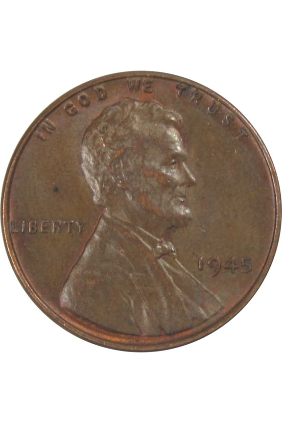 1945 Lincoln Wheat Cent AU About Uncirculated Penny 1c Coin