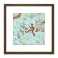 thumbnail image 1 of 1945 Pictorial Map Guide To The Western Pacific 8X8 Inch Square Wooden Framed Wall Art Print Picture with Mount, 1 of 4