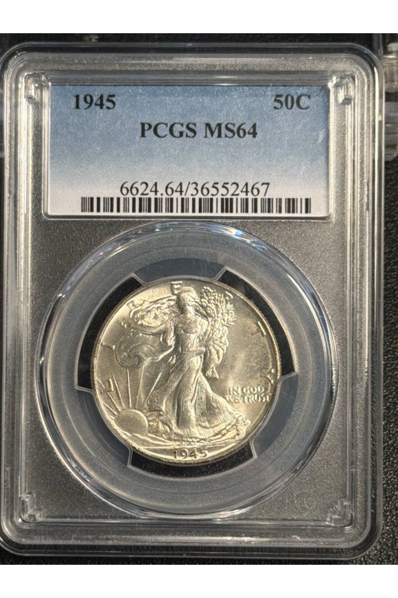1945 Walking Liberty Half Dollar PCGS MS-64