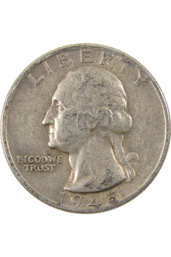 1945 Washington Quarter XF EF Extremely Fine Silver 25c Coin
