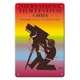 thumbnail image 1 of 1946 International Film Festival of Cannes - Vintage Film Movie Poster by Paul Colin - 8 x 12 inch Vintage Metal Tin Sign, 1 of 4