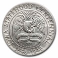 thumbnail image 1 of 1946 Iowa Centennial Commemorative Half Dollar AU, 1 of 2