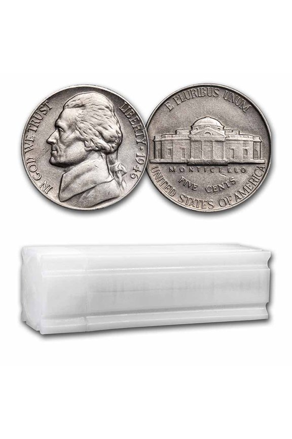 1946 Jefferson Nickel 40-Coin Roll Avg Circ