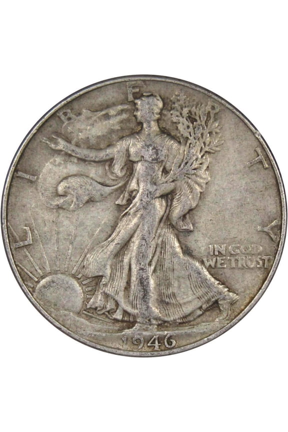 1946 Liberty Walking Half Dollar XF EF Extremely Fine 90% Silver 50c US Coin