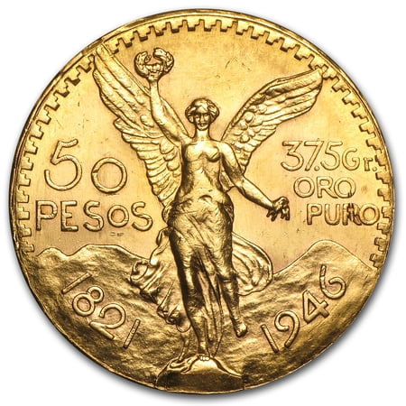 1946 Mexico Gold 50 Pesos AU