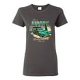 thumbnail image 1 of 1946 Vintage Ford Woody Chasing Waves Cars and Trucks Womens Graphic T-Shirt, Charcoal, Small, 1 of 3
