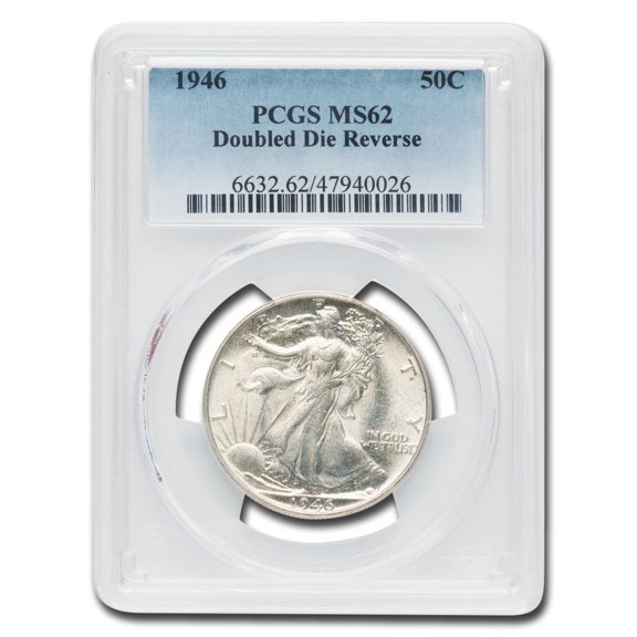 1946 Walking Liberty Half Dollar MS-62 PCGS (Doubled Die Reverse)