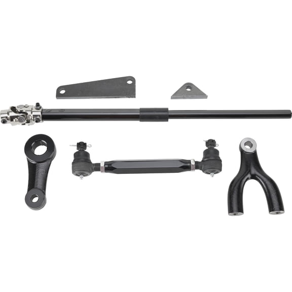 Speedway Motors Power Steering Conversion Kit, Uses 1969-1987 2WD Box, Includes Pitman Arm Drag Link Shaft Hardware, Welding Required, Compatible with 1947-1959 Chevy Trucks