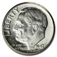 thumbnail image 1 of 1947-D Roosevelt Dime AU, 1 of 2
