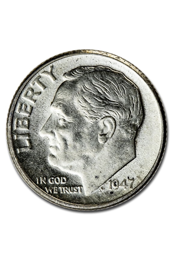1947-D Roosevelt Dime AU