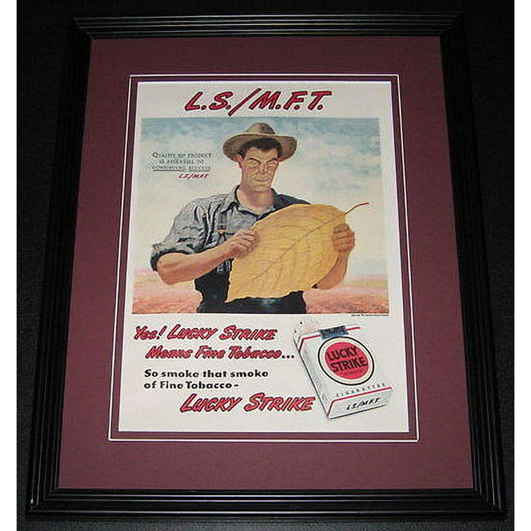 1947 Lucky Strike Cigarettes ORIGINAL Framed Advertisement 11x14 