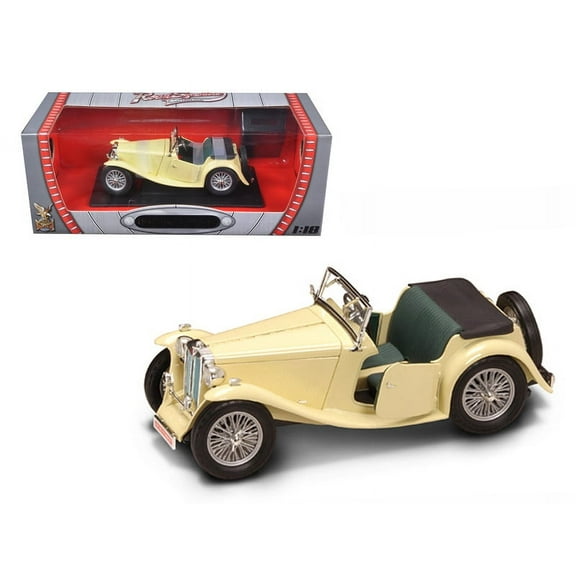 Diecast 1947 MG TC Midget Yellow 1/18 Diecast Model Car by Road Signature