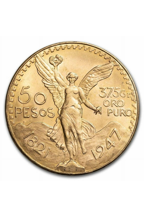 1947 Mexico Gold 50 Pesos BU