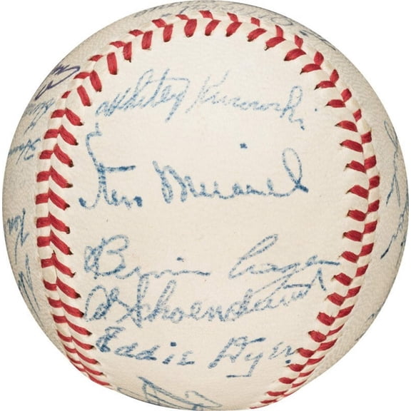 1947 St. Louis Cardinals Team Signed Baseball Stan Musial PSA DNA JSA COA