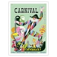 thumbnail image 1 of 1948 Carnival Havana Cuba - Two Months of Fiestas February and March - Vintage Travel Poster by Enrique Caravia c.1948 - Bamboo Fine Art 290gsm Paper Print (Unframed) 24x32in, 1 of 4