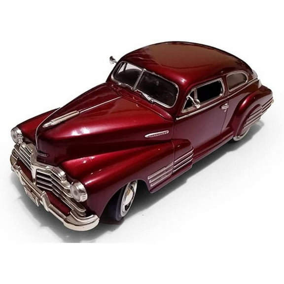 1948 Chevy Aerosedan Fleetline, Red - Motormax Premium American 73266 - 1/24 Scale Diecast Model Car, 1/24 Scale Diecast Model Car By Brand Motor Max