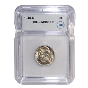 1948-D Jefferson Nickel ICG MS66 Full Steps - Graded Coin