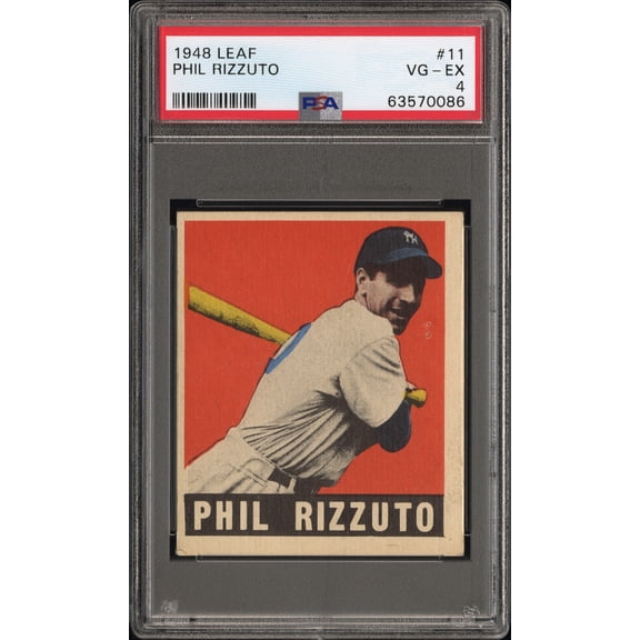 Graded 1948 Leaf Phil Rizzuto #11 PSA 4 Baseball Card