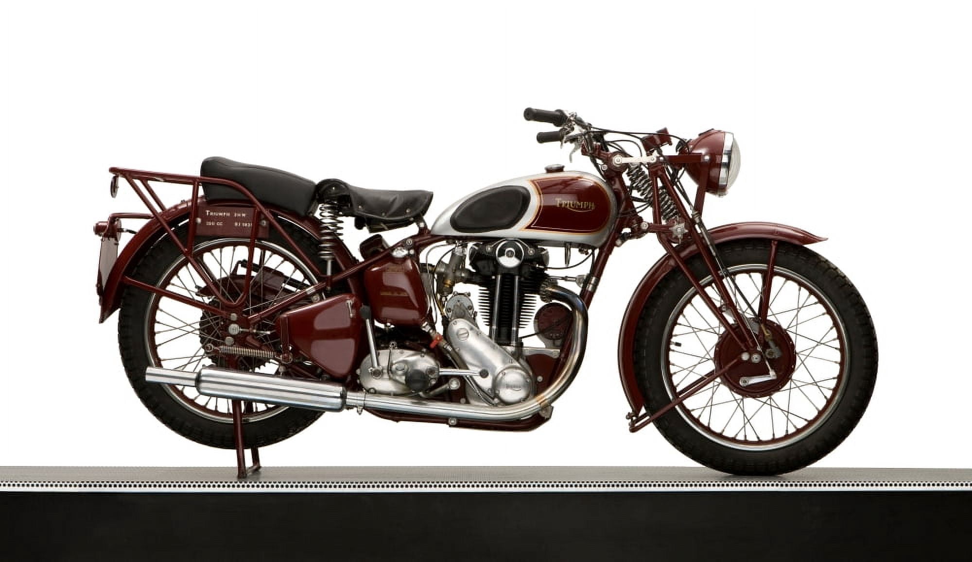 1948 Triumph Speed Twin motorcycle Canvas Art - Panoramic Images (12 x 20)