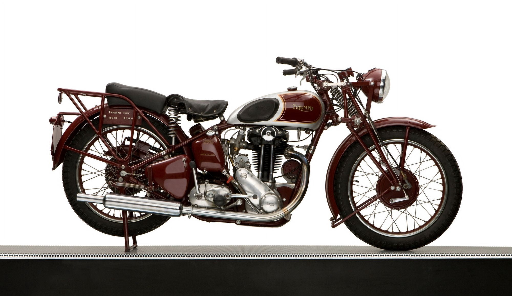 1948 Triumph Speed Twin motorcycle Canvas Art - Panoramic Images (24 x 40)