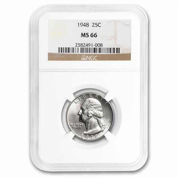 1948 Washington Quarter MS-66 NGC