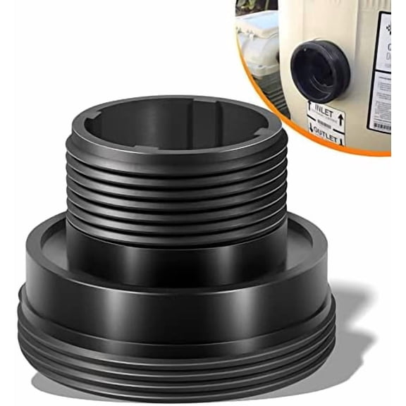 194801 Bulkhead Fitting with 2-3/8" 8-Buttress Threads, Replacement for 2-Inch Pool & Spa Filter Ports Fits Clean & Clear Plus CCP Series, FNS Plus, Nautilus, Quad D.E. Models$$Garden & Patio