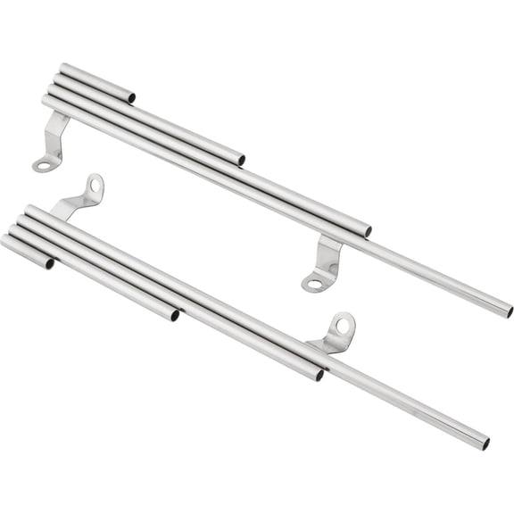 Speedway Motors 49-53 Flathead Stainless Steel Spark Plug Wire Looms, Polished Finish, Fits Intake Manifold Mounting and Holds Up to 7mm Wires, 10.375 Inch Centerline Spacing