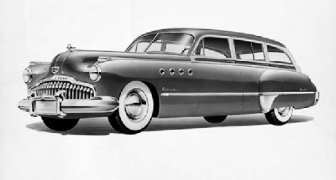 1949 Buick Roadmaster Estate Wagon Canvas Art - (24 x 36)