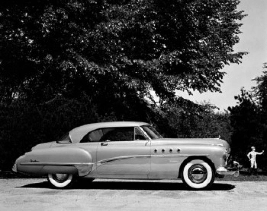 1949 Buick Roadmaster parked on the road Canvas Art - (24 x 36)