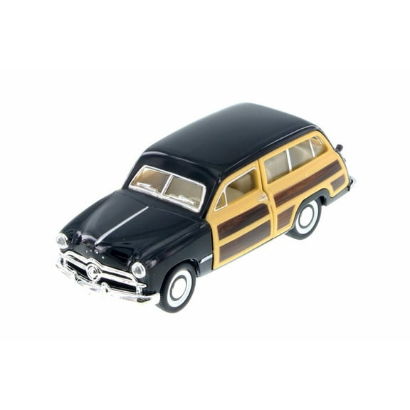 1949 Ford Woody Wagon, Black - Kinsmart 5402D - 1/40 Scale Diecast Model Toy Car (Brand New but NO BOX)