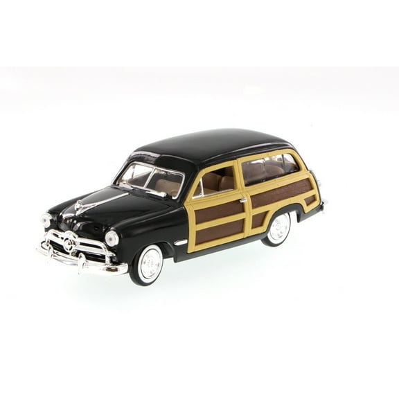 1949 Ford Woody Wagon, Black - Motormax 73260 - 1/24 scale Diecast Model Toy Car