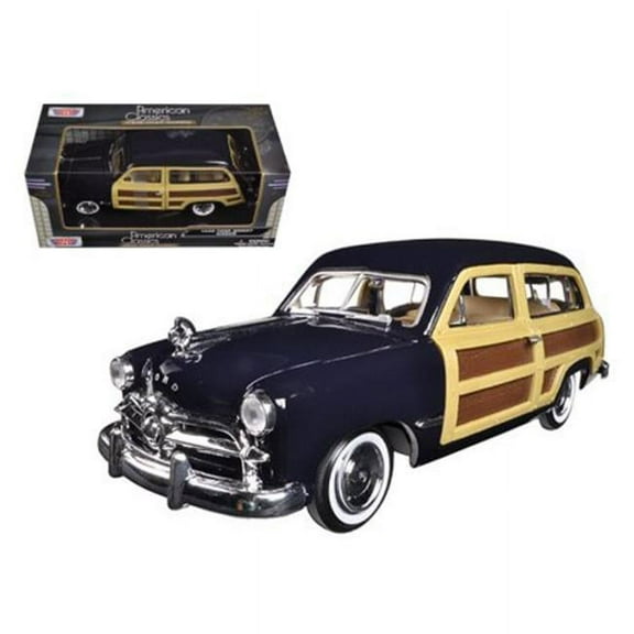 1949 Ford Woody Wagon Model Car, Dark Blue