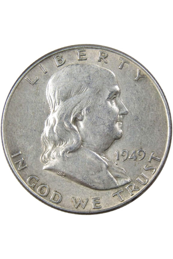 1949 Franklin Half Dollar AU About Uncirculated Silver 50c Coin
